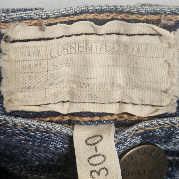 Current/Elliott The Boyfriend Distressed Cropped Jeans Size 30 - Picture 5 of 7